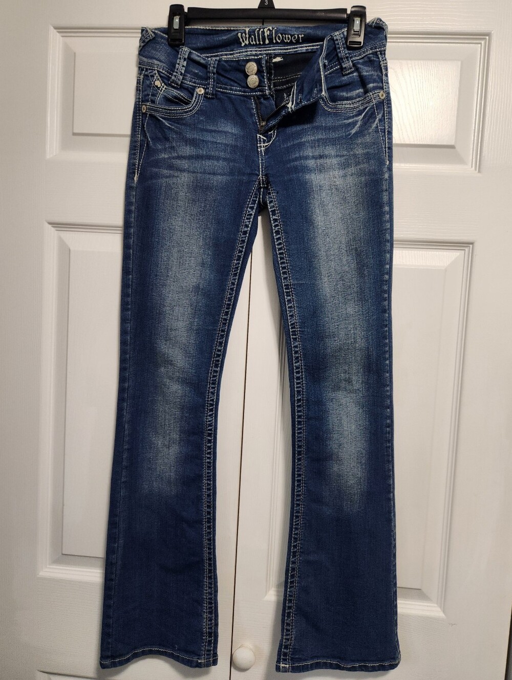 Women’s Dark Blue Wide Leg Jeans - Flare Style